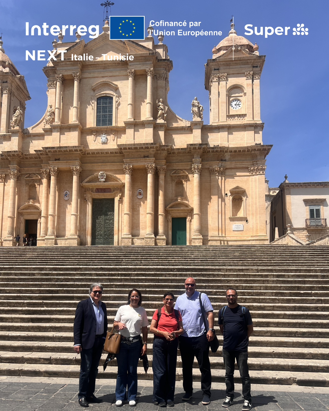 les partenaires tunisiens du projet SUPER en visite à Noto