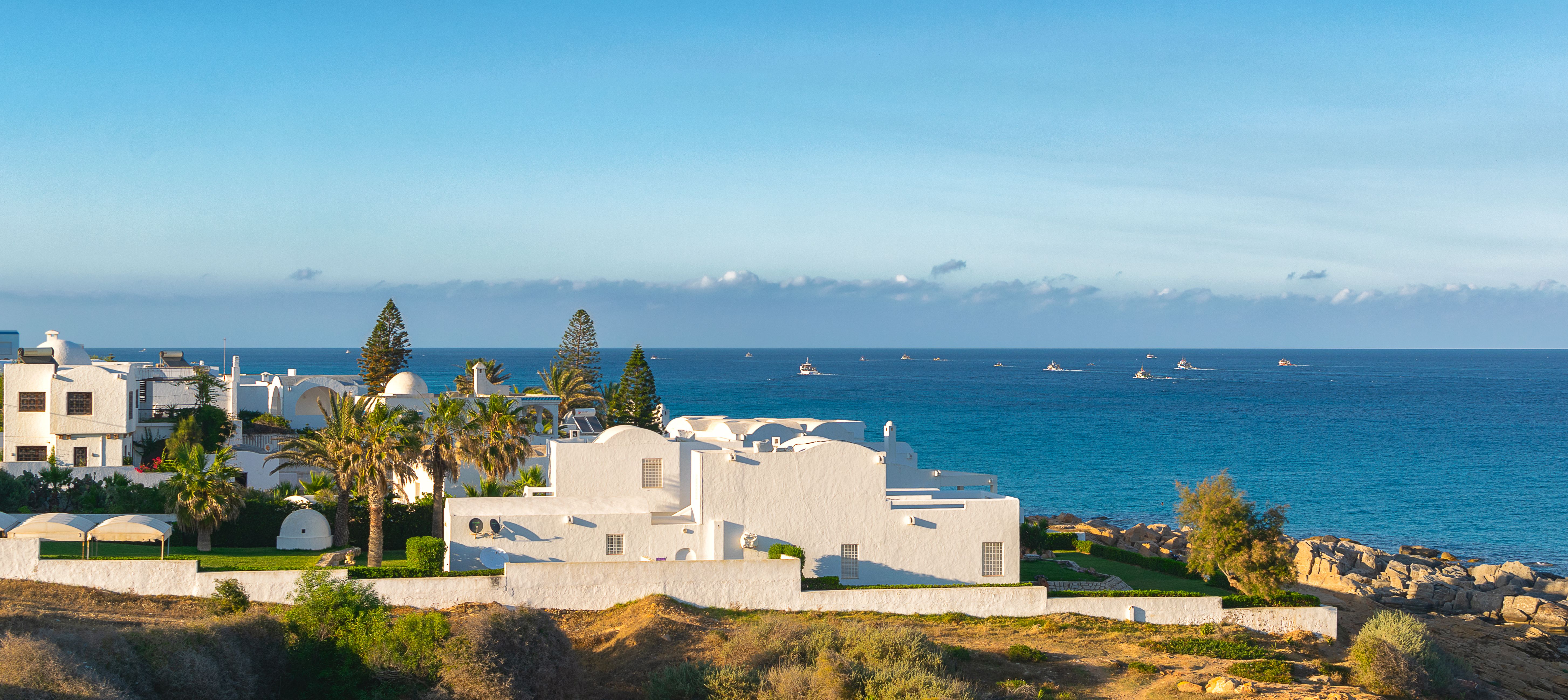 Beautiful coastal view of Kelibia, Nabeul Governorate, Tunisia