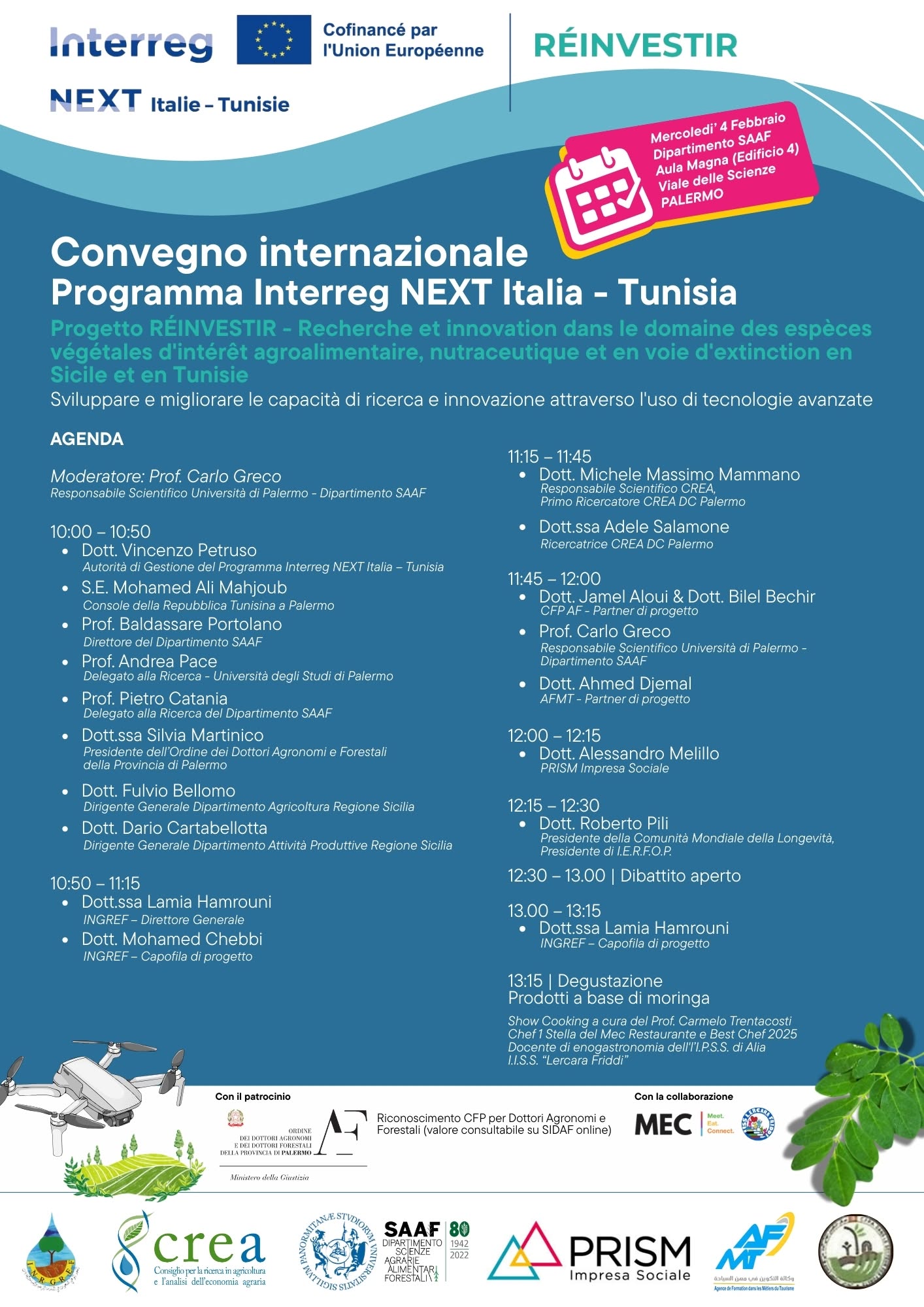 REINVESTIR: a Palermo il convegno internazionale di lancio del progetto finanziato dal Programma Interreg NEXT Italie Tunisie