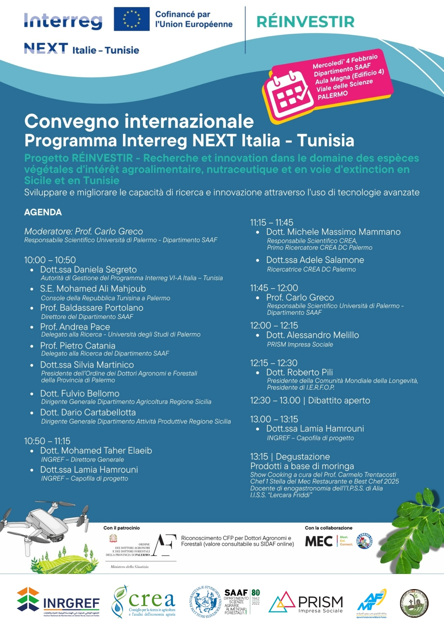 REINVESTIR: à Palerme, le colloque international de lancement du projet financé par le Programme Interreg NEXT Italie Tunisie